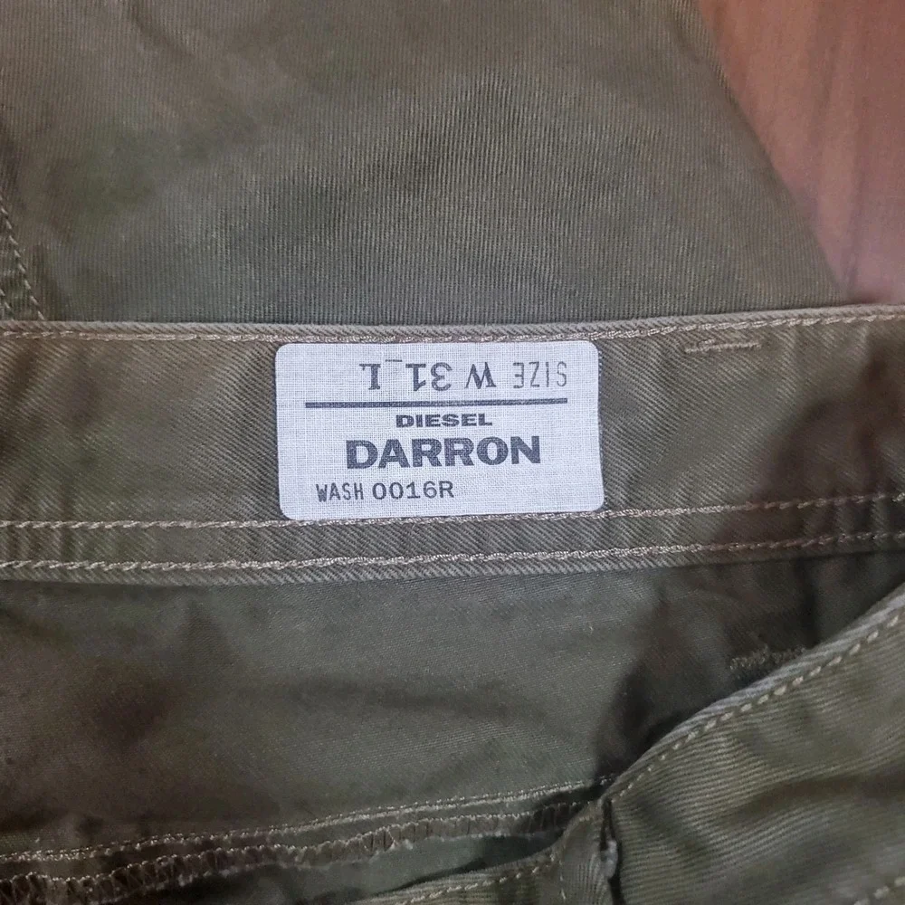 Diesel Darron Regular‎ Slim Tapered Green Men Jeans Size 31